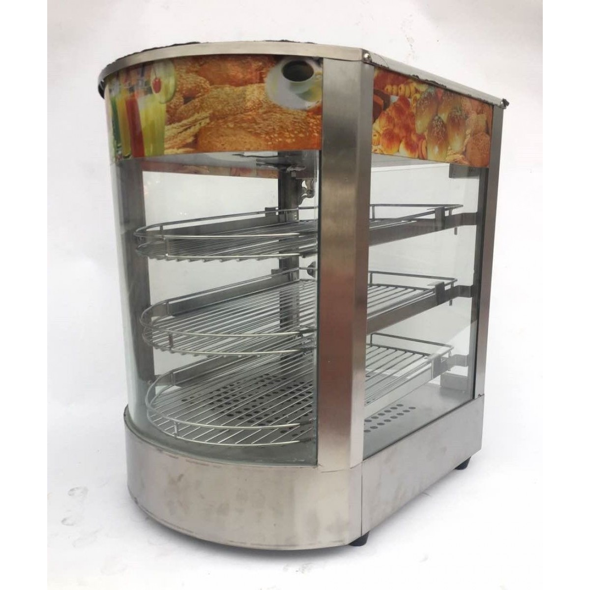 Commercial Counter Top Food Warmer Glass Display Case Hot Food