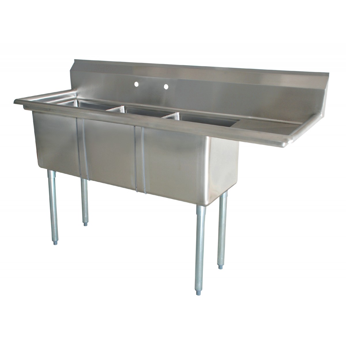 Sink(Three Compartment_ Right Drainboard) Prep Sinks Food Prep