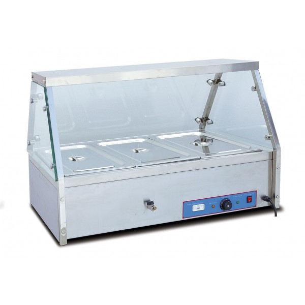 3-Well Full Size Counter Top Cafeteria Table