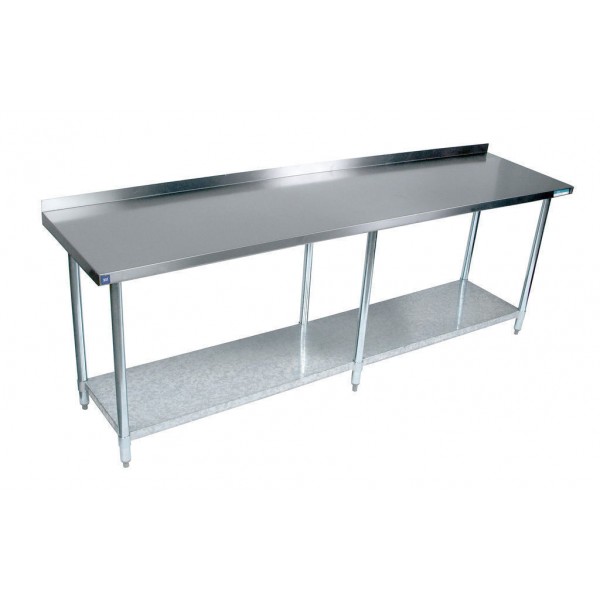 96 Inch Work Table With 2 inch Back Splash 