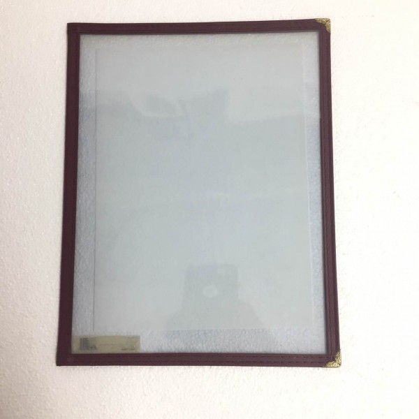 Double Menu Cover 9.5 x 12.1 Burgendy