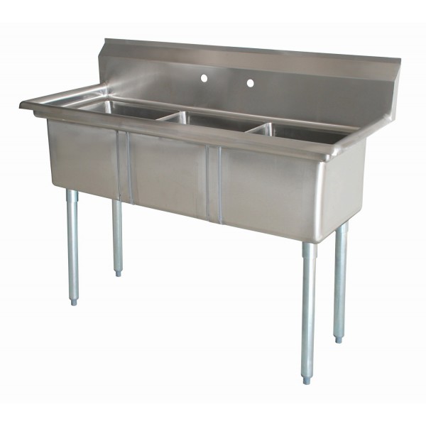 Sink(Three Compartment_ No Drainboard 01)