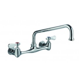 New Comercial Sink Faucet 8" OC Wall Mount, 8" Spout,for Small Truck 3-Comp Sink