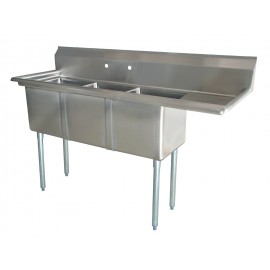 Sink(Three Compartment_ Right Drainboard)